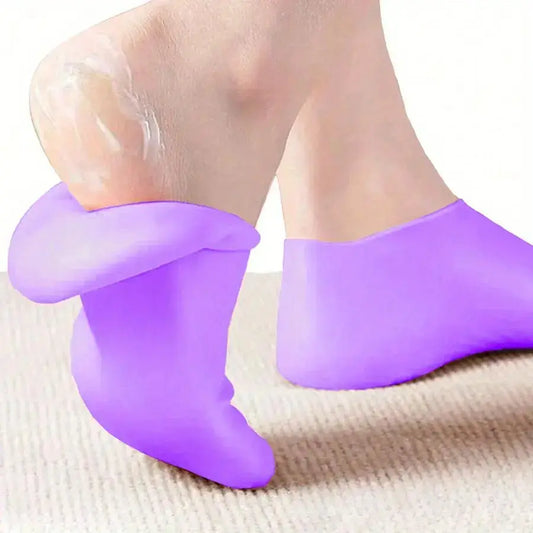 1Pair Silicone Gel Soft Moisturizing Socks, 1 Pair Reusable Hydrating Waterproof Foot Protector, Moisturizing Foot Care Product for Dry Cracked Feet, Hydrate, Smooth, Moisturizing Foot Mask