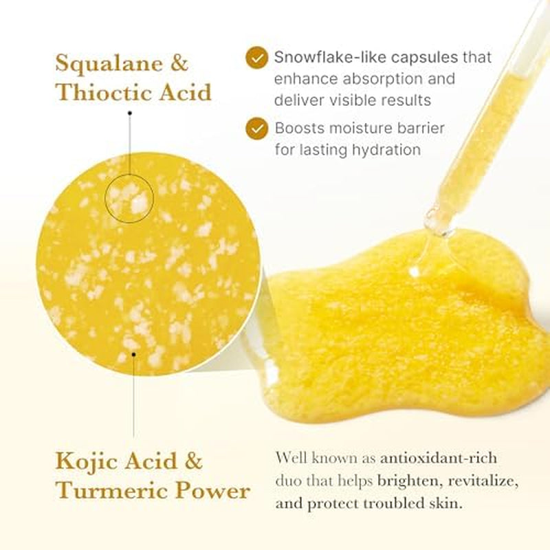 Kojic Acid Renew & Smooth Duo - Kojic Acid Serum and Toner Pad | Kojic Acid Turmeric Clarifying Toner Pad and Capsule Serum for Brightening and Balancing Skin Tone and Texture