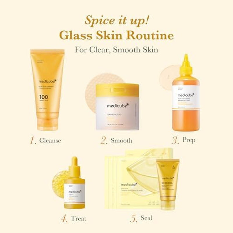 Kojic Acid Renew & Smooth Duo - Kojic Acid Serum and Toner Pad | Kojic Acid Turmeric Clarifying Toner Pad and Capsule Serum for Brightening and Balancing Skin Tone and Texture