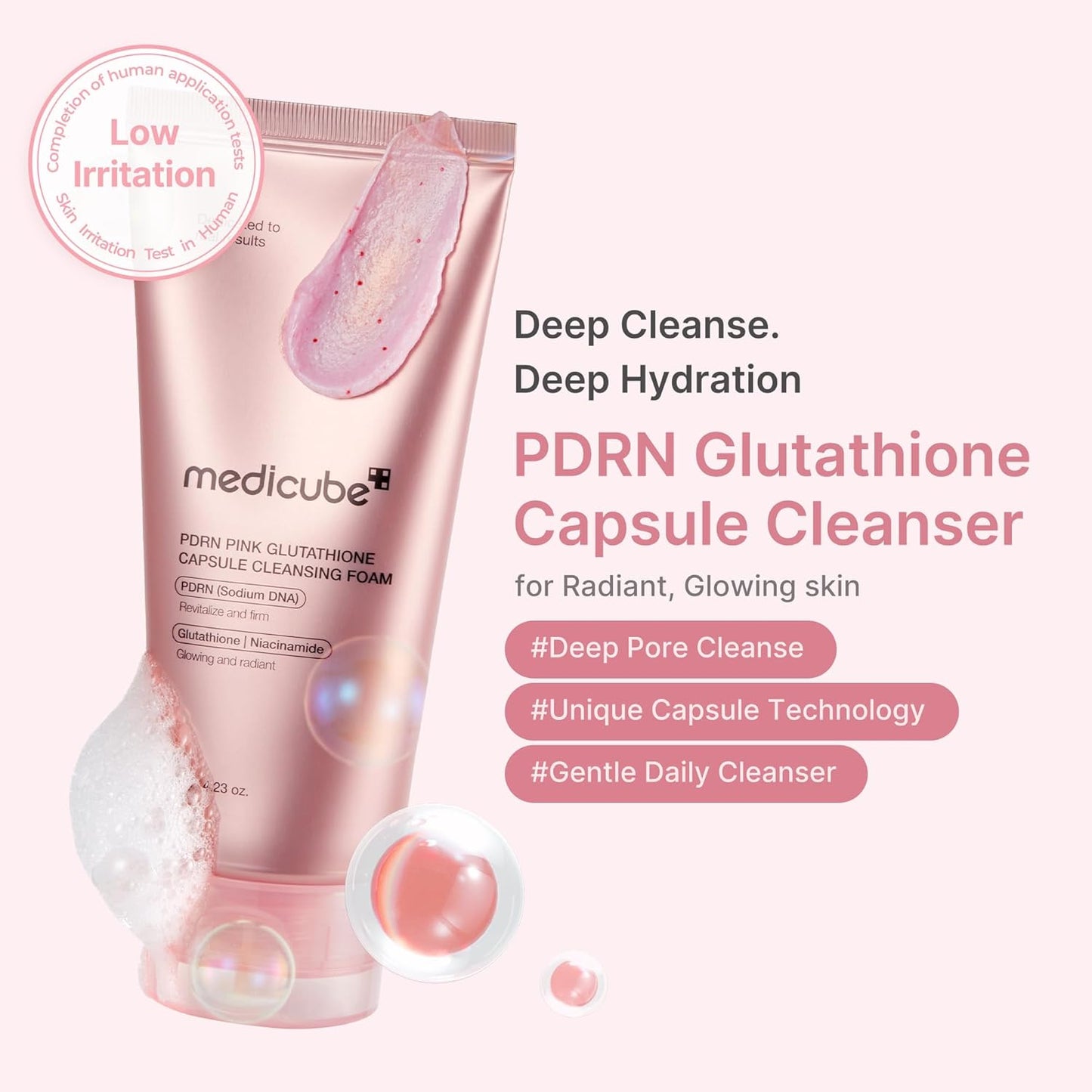 Capsule Foam Cleanser Trio: Zero Pore, Kojic Acid Turmeric, PDRN Capsule Foam Cleanser | Korean Facial Cleansing Set for Pore Care, Uneven Skin Tone & Hydrating Daily Cleansing