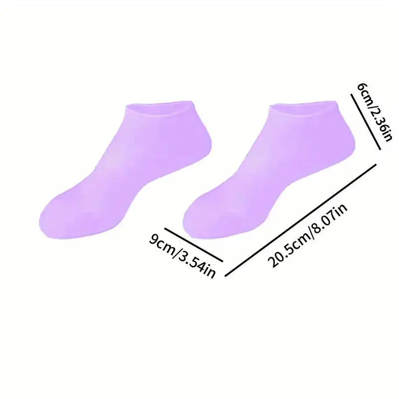 1Pair Silicone Gel Soft Moisturizing Socks, 1 Pair Reusable Hydrating Waterproof Foot Protector, Moisturizing Foot Care Product for Dry Cracked Feet, Hydrate, Smooth, Moisturizing Foot Mask
