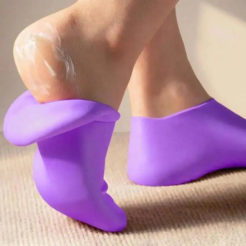 1Pair Silicone Gel Soft Moisturizing Socks, 1 Pair Reusable Hydrating Waterproof Foot Protector, Moisturizing Foot Care Product for Dry Cracked Feet, Hydrate, Smooth, Moisturizing Foot Mask